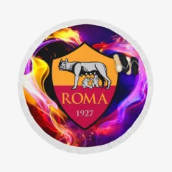 AS Roma Professional Football Soccer Team Round Beach Towel
