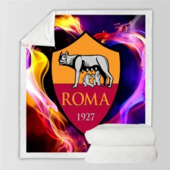 AS Roma Professional Football Soccer Team Sherpa Fleece Blanket