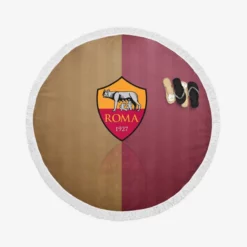 AS Roma Serie A Football Club In Italy Round Beach Towel