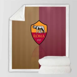 AS Roma Serie A Football Club In Italy Sherpa Fleece Blanket