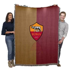 AS Roma Serie A Football Club In Italy Woven Blanket