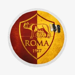 AS Roma Top Ranked Soccer Team in Italy Round Beach Towel