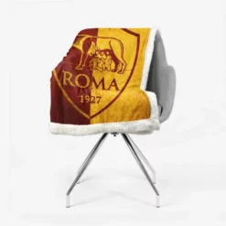 AS Roma Top Ranked Soccer Team in Italy Sherpa Fleece Blanket 2