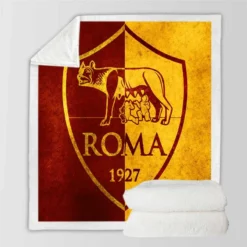 AS Roma Top Ranked Soccer Team in Italy Sherpa Fleece Blanket