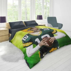 Aaron Rodgers Excellent Quarterback NFL Player Duvet Cover 1