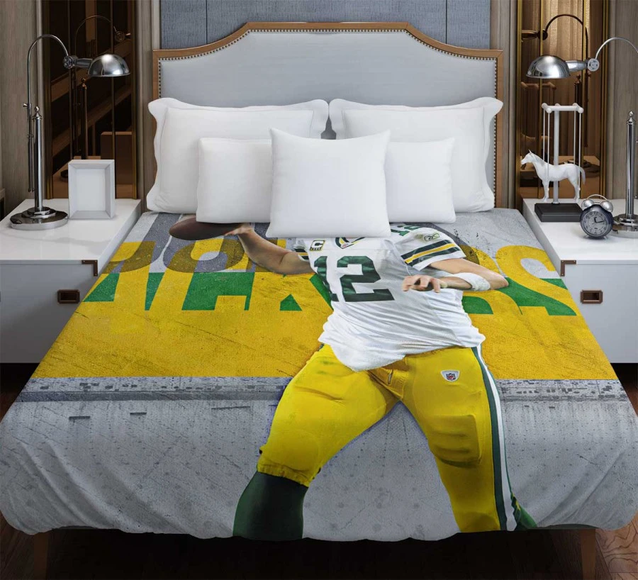 Aaron Rodgers NFL Green Bay Packers Club Duvet Cover