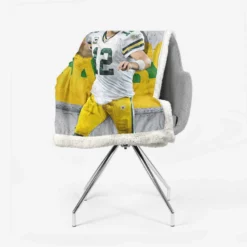 Aaron Rodgers NFL Green Bay Packers Club Sherpa Fleece Blanket 2