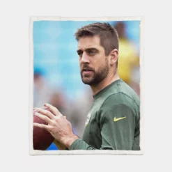 Aaron Rodgers Professional American Football Player Sherpa Fleece Blanket 1