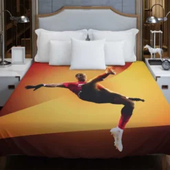 Active Football Player Paul Pogba Duvet Cover