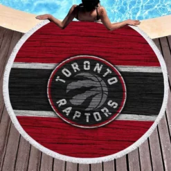Active NBA Club Toronto Raptors Logo Round Beach Towel 1