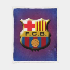 Active Soccer Club FC Barcelona Sherpa Fleece Blanket 1