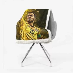 Active Soccer Player Eden Hazard Sherpa Fleece Blanket 2