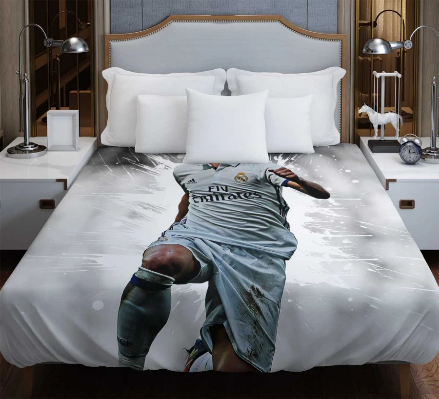 Active Soccer Player Luka Modric  Real Madrid Duvet Cover