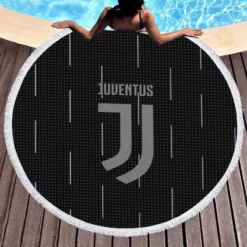 Active Soccer Team Juventus FC Round Beach Towel 1