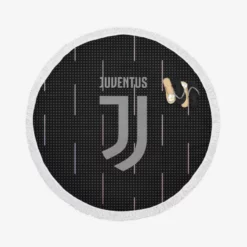 Active Soccer Team Juventus FC Round Beach Towel