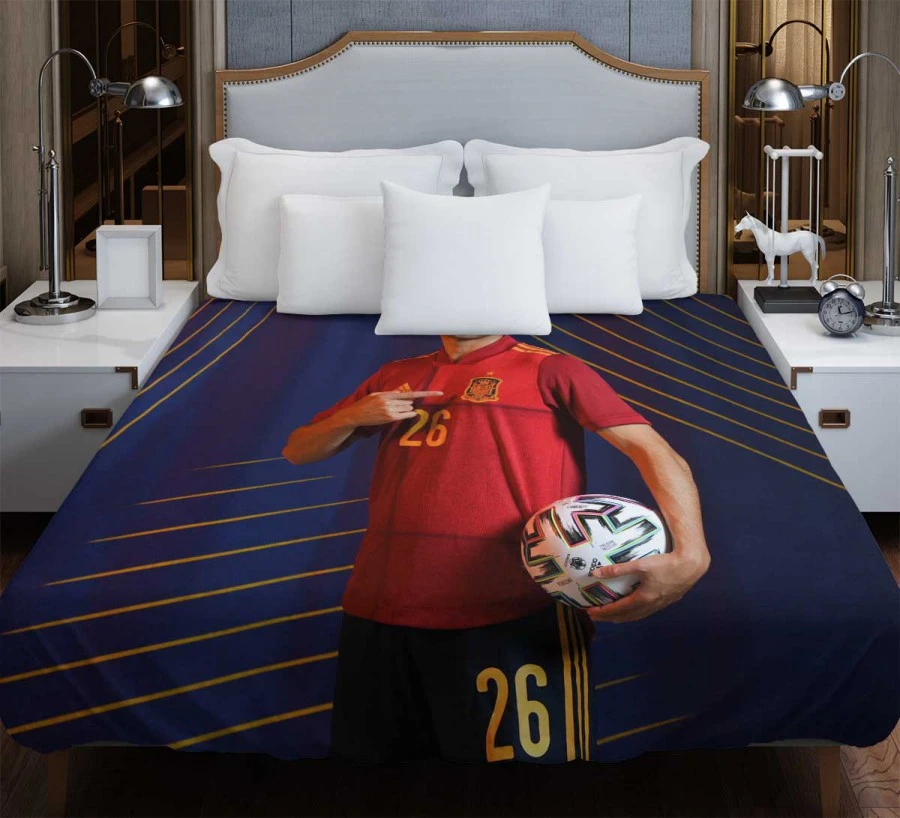 Active Spanish Football Player Pedri Duvet Cover