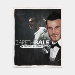 Active Welsh Football Player Gareth Bale Sherpa Fleece Blanket 1