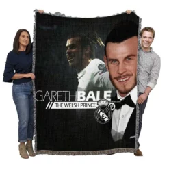 Active Welsh Football Player Gareth Bale Woven Blanket