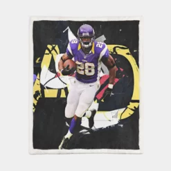 Adrian Peterson Excellent American Football Player Sherpa Fleece Blanket 1