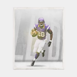 Adrian Peterson Greatest NFL Running Backs Sherpa Fleece Blanket 1