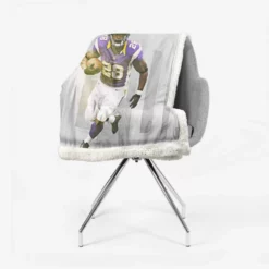 Adrian Peterson Greatest NFL Running Backs Sherpa Fleece Blanket 2