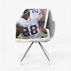 Adrian Peterson Professional American Football Player Sherpa Fleece Blanket 2