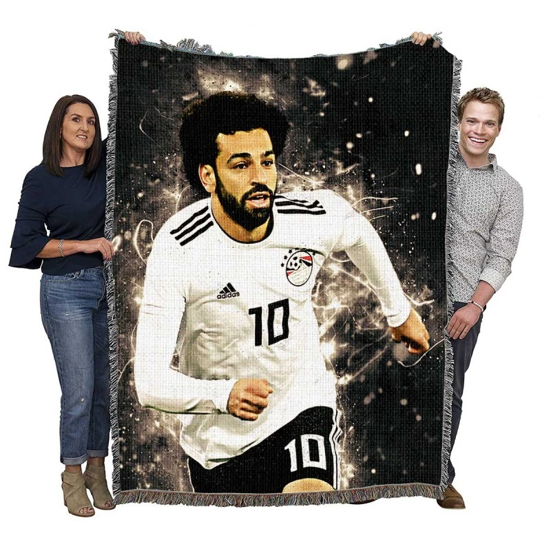 African Cup Sports Player Mohamed Salah Woven Blanket