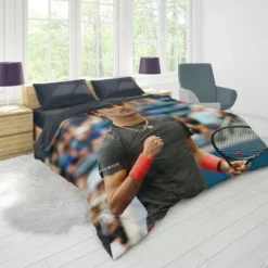 Alexander Zverev Populer Tennis Player in Germany Duvet Cover 1