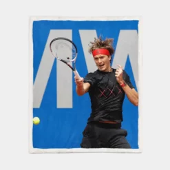 Alexander Zverev Professional German Tannis Player Sherpa Fleece Blanket 1