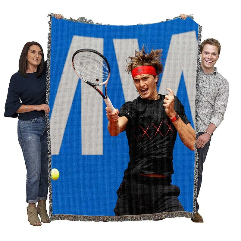 Alexander Zverev Professional German Tannis Player Woven Blanket