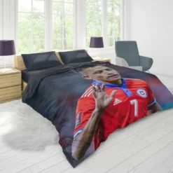 Alexis Sanchez Best Chile Forward Football Player Duvet Cover 1