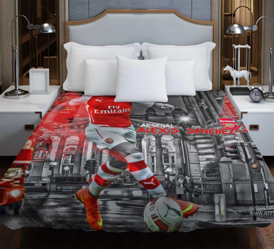 Alexis Sanchez Chilean football Player Duvet Cover