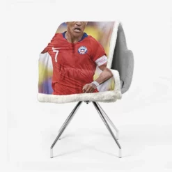 Alexis Sanchez Ethical Football Player in Chile Sherpa Fleece Blanket 2