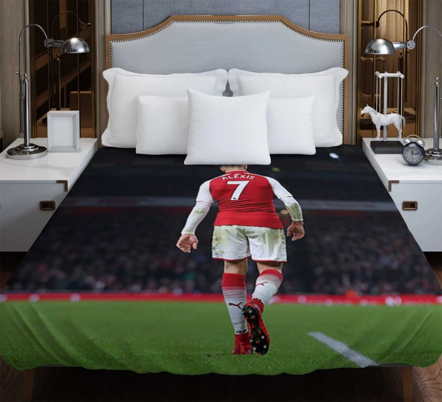 Alexis Sanchez Famous Arsenal Football Player Duvet Cover