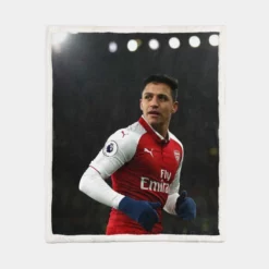 Alexis Sanchez Greatest Chilean Football Player Sherpa Fleece Blanket 1