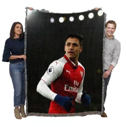 Alexis Sanchez Greatest Chilean Football Player Woven Blanket