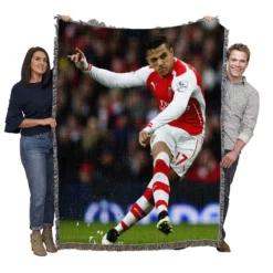 Alexis Sanchez Populer Arsenal Forward Football Player Woven Blanket