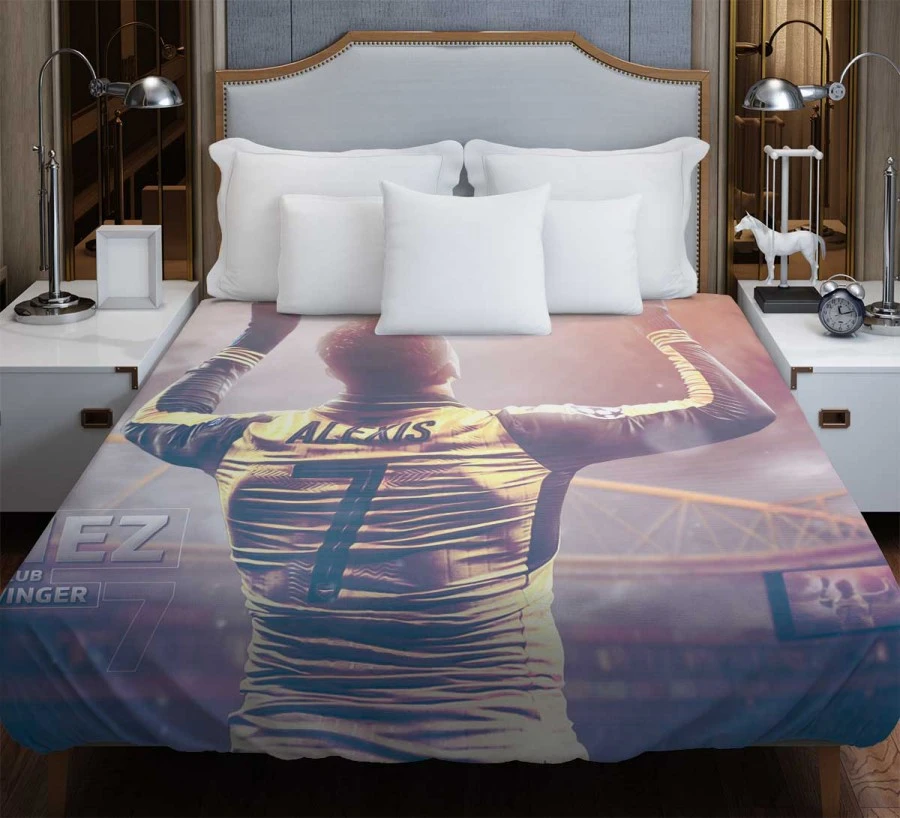 Alexis Sanchez Professional Football Player Duvet Cover