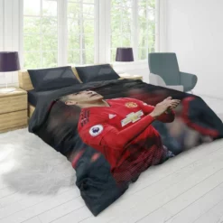 Alexis Sanchez Strong Chile Football Player Duvet Cover 1