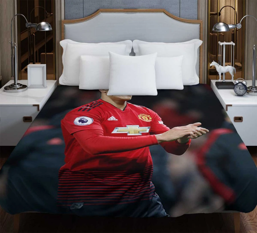 Alexis Sanchez Strong Chile Football Player Duvet Cover