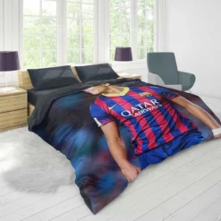 Alexis Sanchez in Barcelona Football Jersey Duvet Cover 1