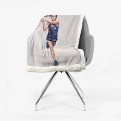 Alize Cornet Exellent Wimbildon Champion Tennis Player Sherpa Fleece Blanket 2