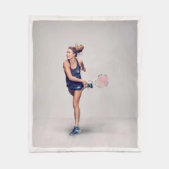 Alize Cornet French Professional Tennis Player Sherpa Fleece Blanket 1