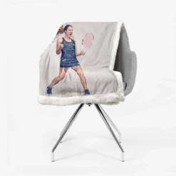 Alize Cornet Top Ranked French Tennis Player Sherpa Fleece Blanket 2