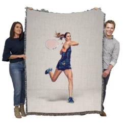 Alize Cornet WTA Populer Tennins Player Woven Blanket