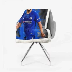 Alvaro Morata in Chelsea Football Club Sherpa Fleece Blanket 2