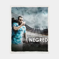 Alvaro Negredo Professional Spanish Player Sherpa Fleece Blanket 1