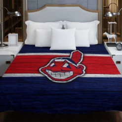 American Professional Baseball Team Cleveland Indians Duvet Cover
