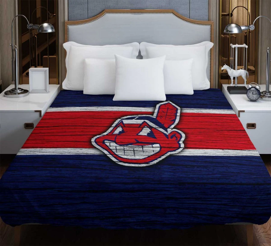 American Professional Baseball Team Cleveland Indians Duvet Cover