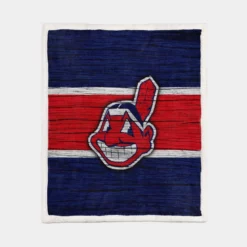 American Professional Baseball Team Cleveland Indians Sherpa Fleece Blanket 1